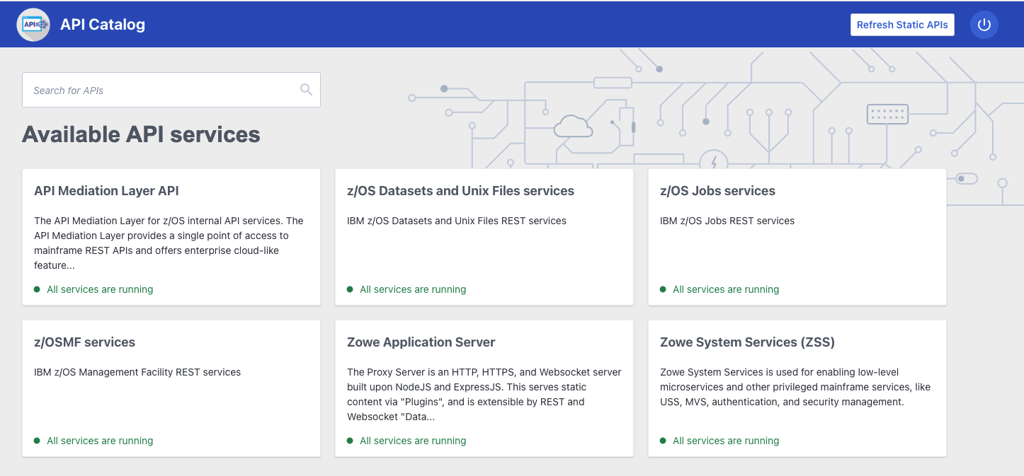 Zowe API Catalog